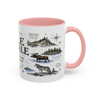Isle Royale National Park Coffee Mug | Michigan Island Wilderness Hiking Gift | Accent Color Ceramic 11oz 15oz