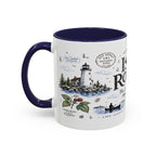 Isle Royale National Park Coffee Mug | Michigan Island Wilderness Hiking Gift | Accent Color Ceramic 11oz 15oz