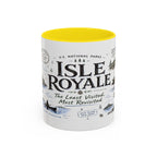 Isle Royale National Park Coffee Mug | Michigan Island Wilderness Hiking Gift | Accent Color Ceramic 11oz 15oz