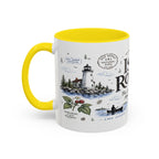 Isle Royale National Park Coffee Mug | Michigan Island Wilderness Hiking Gift | Accent Color Ceramic 11oz 15oz