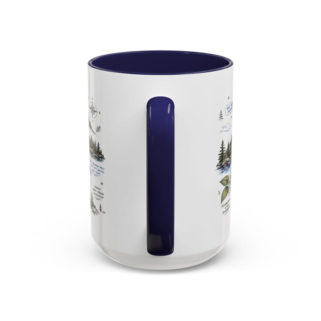 Isle Royale National Park Coffee Mug | Michigan Island Wilderness Hiking Gift | Accent Color Ceramic 11oz 15oz