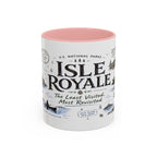 Isle Royale National Park Coffee Mug | Michigan Island Wilderness Hiking Gift | Accent Color Ceramic 11oz 15oz