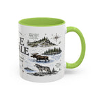 Isle Royale National Park Coffee Mug | Michigan Island Wilderness Hiking Gift | Accent Color Ceramic 11oz 15oz