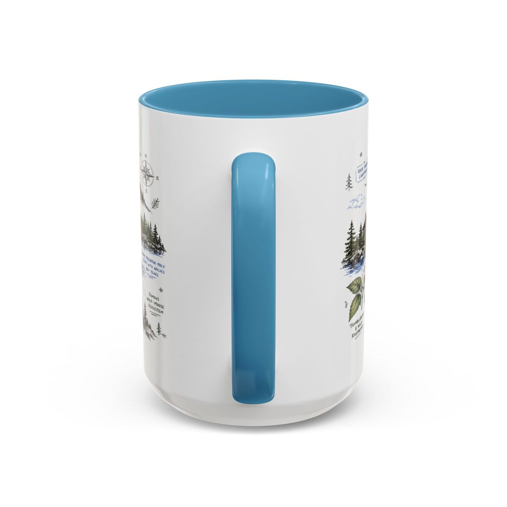 Isle Royale National Park Coffee Mug | Michigan Island Wilderness Hiking Gift | Accent Color Ceramic 11oz 15oz