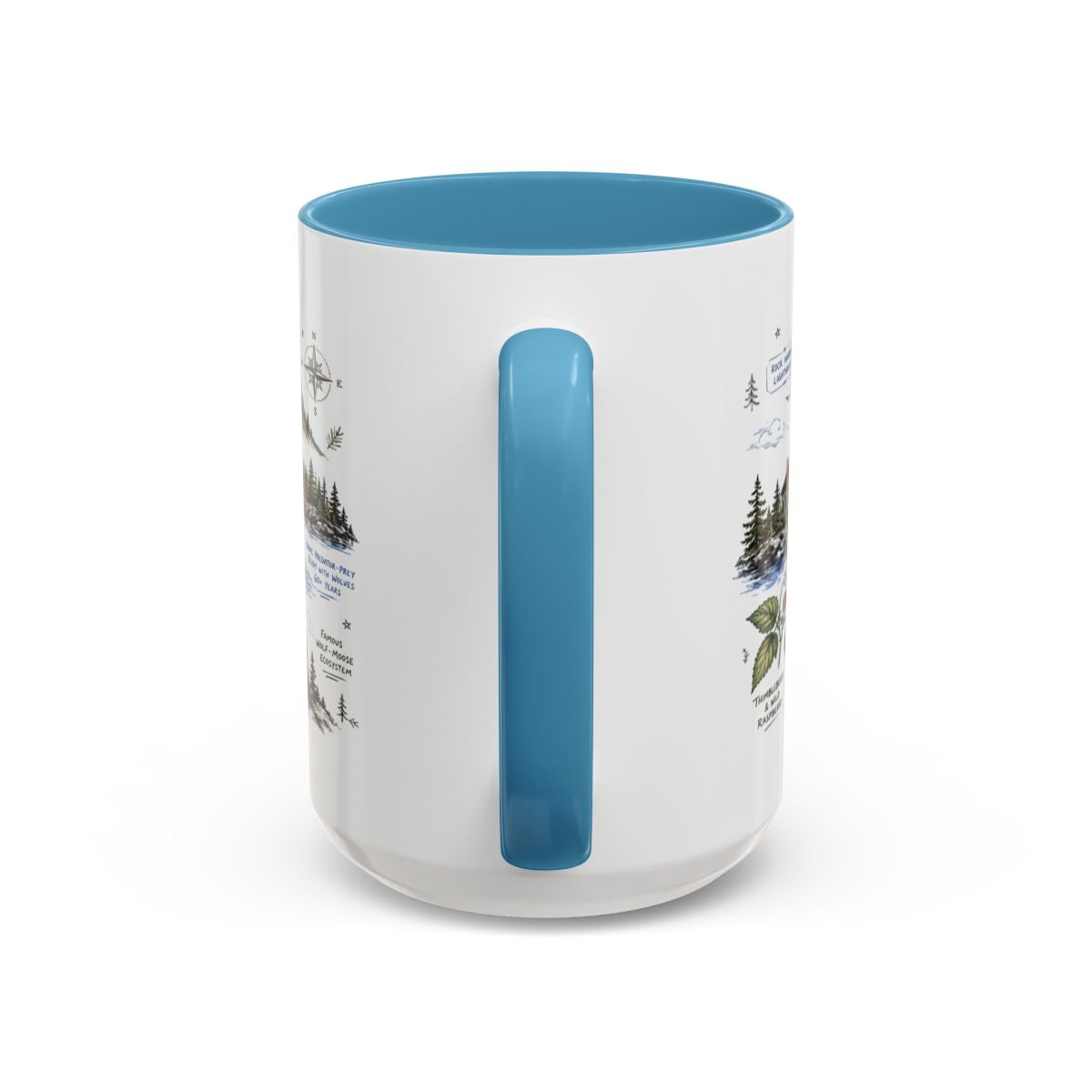 Isle Royale National Park Coffee Mug | Michigan Island Wilderness Hiking Gift | Accent Color Ceramic 11oz 15oz