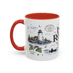 Isle Royale National Park Coffee Mug | Michigan Island Wilderness Hiking Gift | Accent Color Ceramic 11oz 15oz