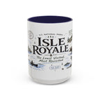Isle Royale National Park Coffee Mug | Michigan Island Wilderness Hiking Gift | Accent Color Ceramic 11oz 15oz
