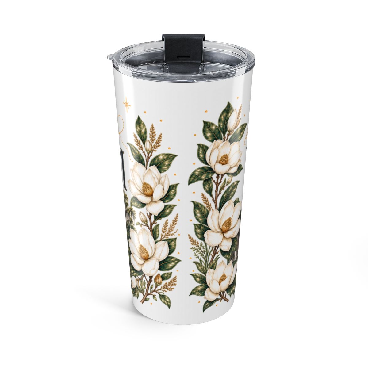 Mississippi State Flower Tumbler | Magnolia Botanical Travel Cup | 20oz Stainless Steel Gift — back