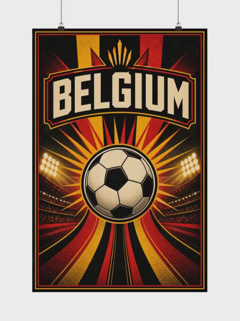 Belgium Soccer Fan Art Poster | Matte Vertical Poster | 2026 soccer season Wall Decor video