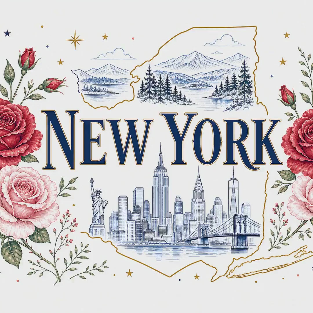 New York State Flower 20oz Tumbler | New York Botanical Gift | Insulated Stainless Steel Travel Cup video