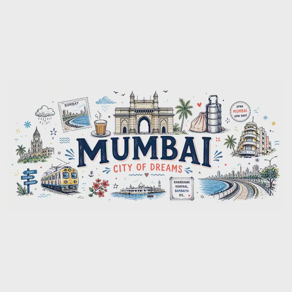 Mumbai Coffee Mug | India Souvenir Travel Gift | Accent Color Ceramic 11oz 15oz video