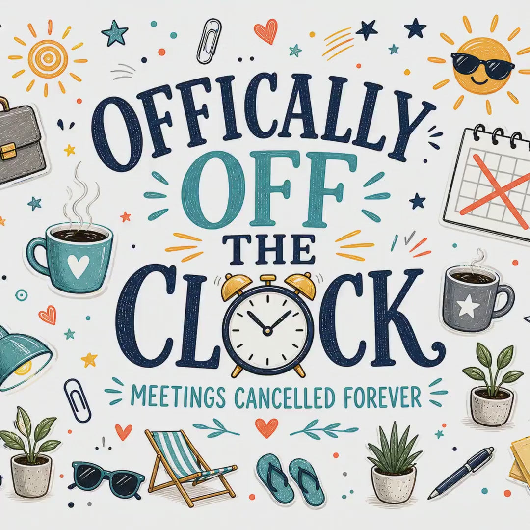 Officially Off The Clock 20oz Tumbler | Funny Retirement Gift | Insulated Stainless Steel Travel Cup video
