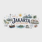 Jakarta Coffee Mug | Indonesia Souvenir Travel Gift | Accent Color Ceramic 11oz 15oz video