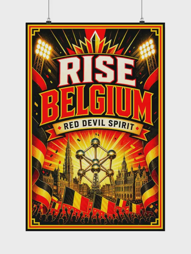 Belgium Soccer Poster | Rally Fan Art Print | 2026 Soccer Wall Decor video