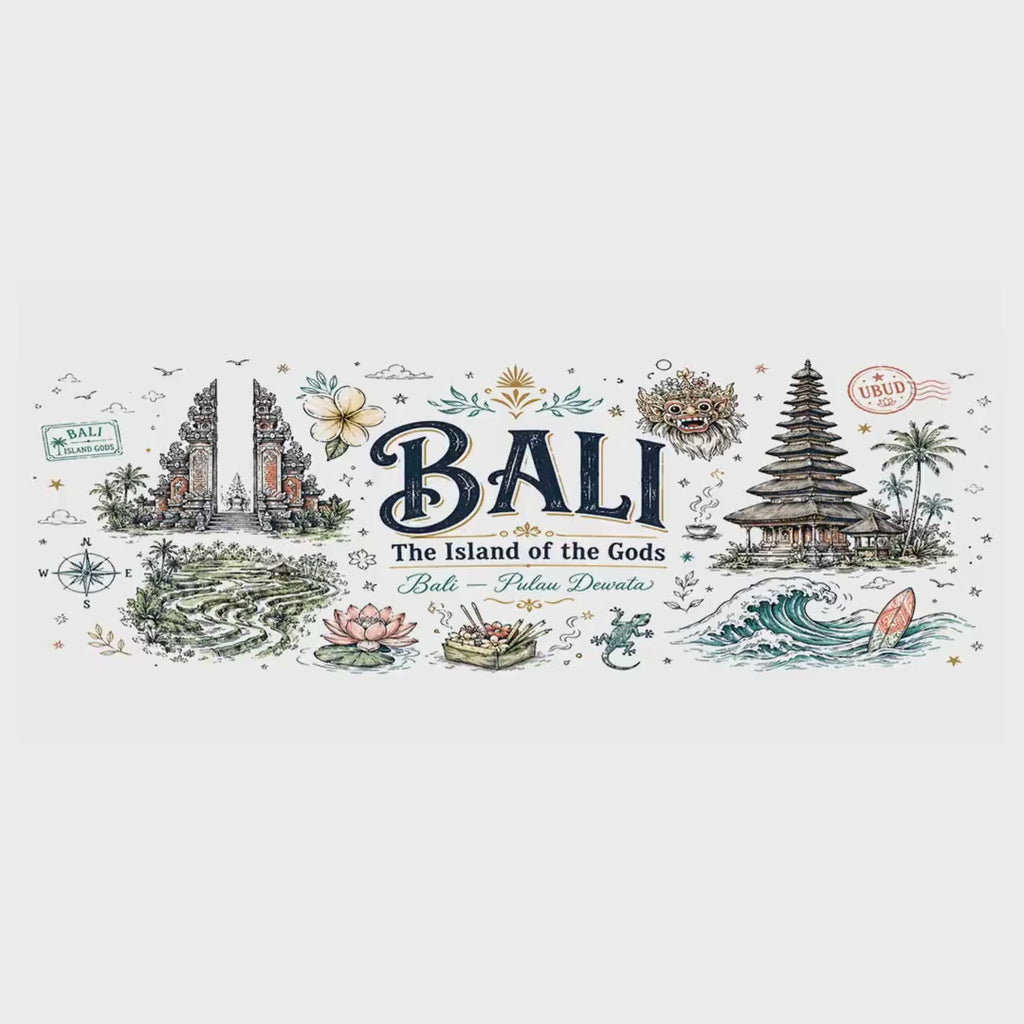 Bali Coffee Mug | Indonesia Souvenir Travel Gift | Accent Color Ceramic 11oz 15oz video