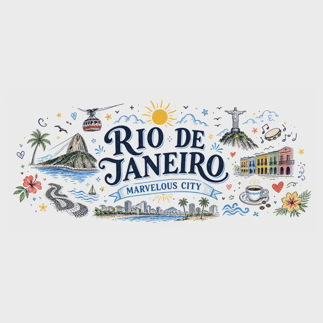 Rio de Janeiro Coffee Mug | Brazil Souvenir Travel Gift | Accent Color Ceramic 11oz 15oz video