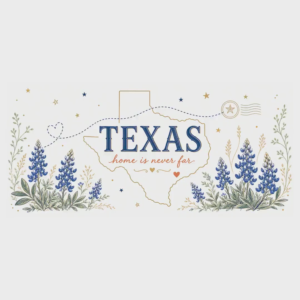 Texas State Map Mug | Bluebonnet Botanical Design, Home Reminder Coffee Cup video