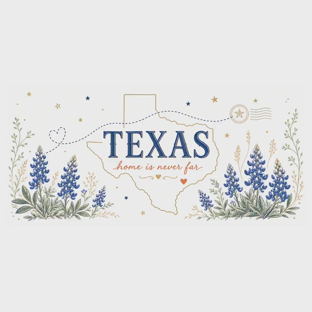 Texas State Map Mug | Bluebonnet Botanical Design, Home Reminder Coffee Cup video