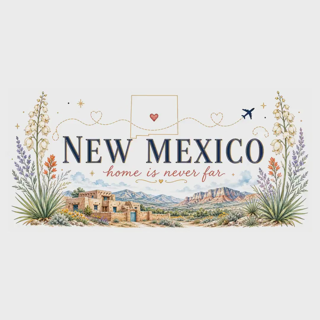 New Mexico State Map Mug | Desert Scenery, Yucca Flower Accent Coffee Cup video