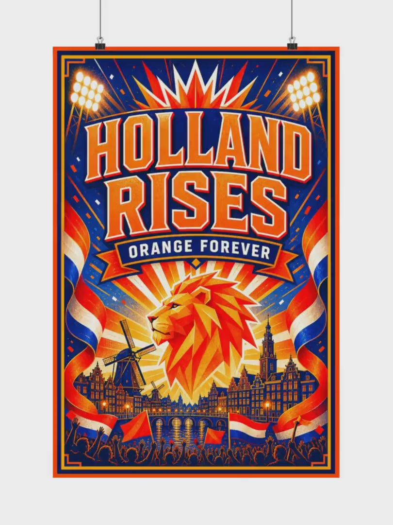 Netherlands World Cup Poster | Rally Fan Art Print | 2026 Soccer Wall Decor video