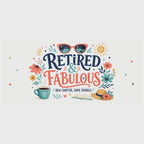 Retired And Fabulous Coffee Mug | Retirement Gift For Women Men | Accent Color Ceramic 11oz 15oz video