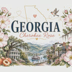 Georgia State Flower 20oz Tumbler | Cherokee Rose Botanical State Flower Gift | Insulated Stainless Steel Travel Cup video