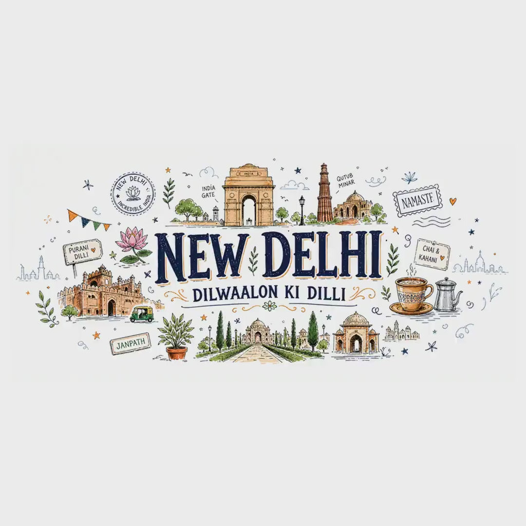 New Delhi Coffee Mug | India Souvenir Travel Gift | Accent Color Ceramic 11oz 15oz video