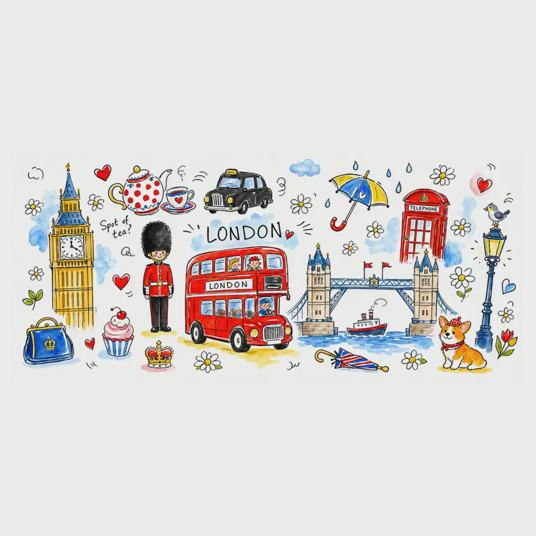London Travel Mug | European City Souvenir Accent Coffee Mug | 11oz 15oz Ceramic Cup video