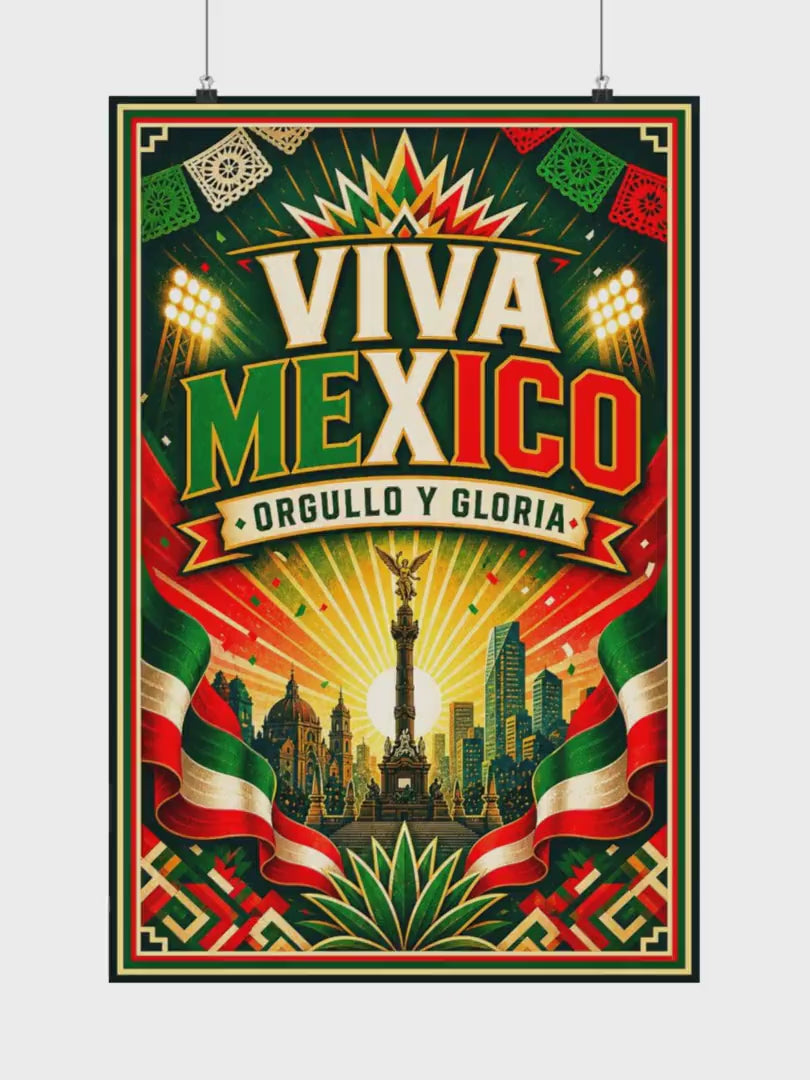 Mexico World Cup Poster | Rally Fan Art Print | 2026 Soccer Wall Decor video