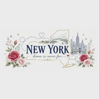 New York State Map Mug | Botanical Rose Accents, Long Distance Friendship Gift video