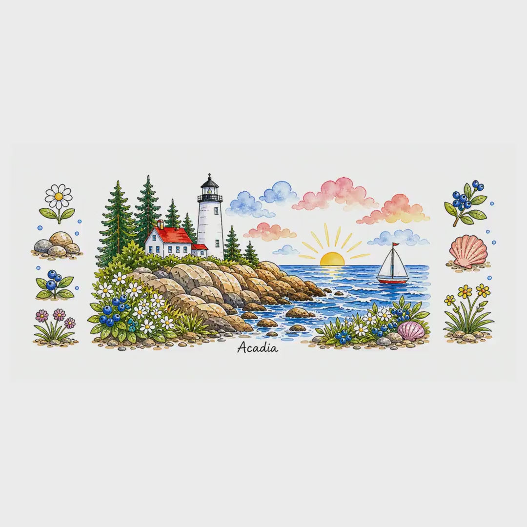 Acadia National Park Mug | US Travel Souvenir Accent Coffee Mug | 11oz 15oz Ceramic Cup video