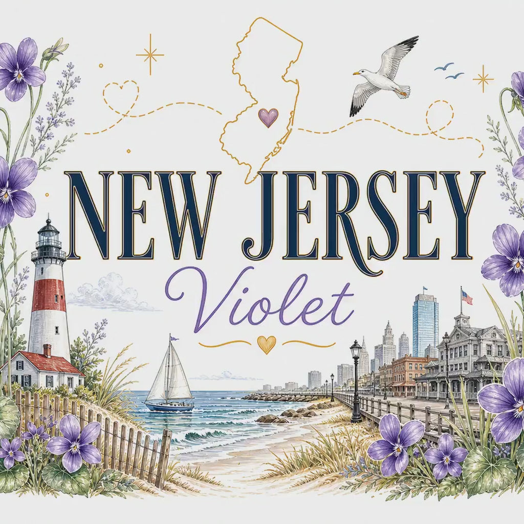 New Jersey State Flower 20oz Tumbler | Violet Botanical State Flower Gift | Insulated Stainless Steel Travel Cup video