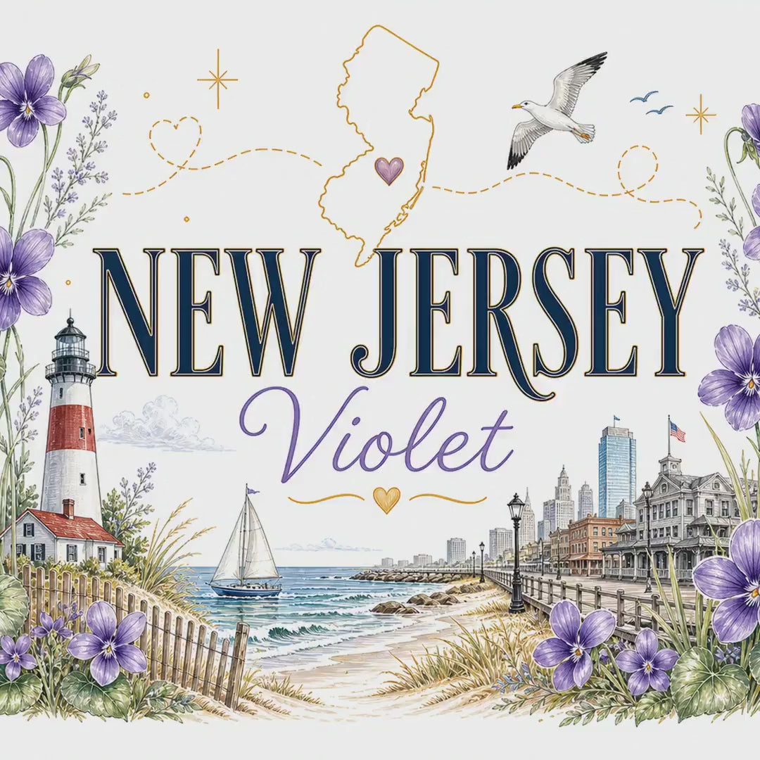 New Jersey State Flower 20oz Tumbler | Violet Botanical State Flower Gift | Insulated Stainless Steel Travel Cup video
