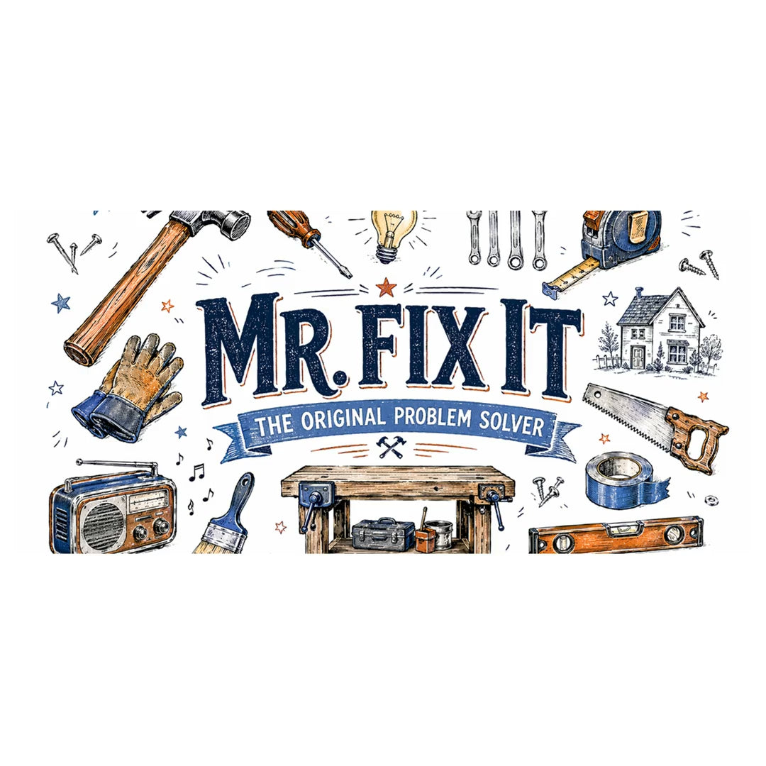 Mr Fix It Coffee Mug | Father's Day Gift for Dad | Accent Color Ceramic 11oz 15oz video