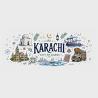 Karachi Coffee Mug | Pakistan Souvenir Travel Gift | Accent Color Ceramic 11oz 15oz video