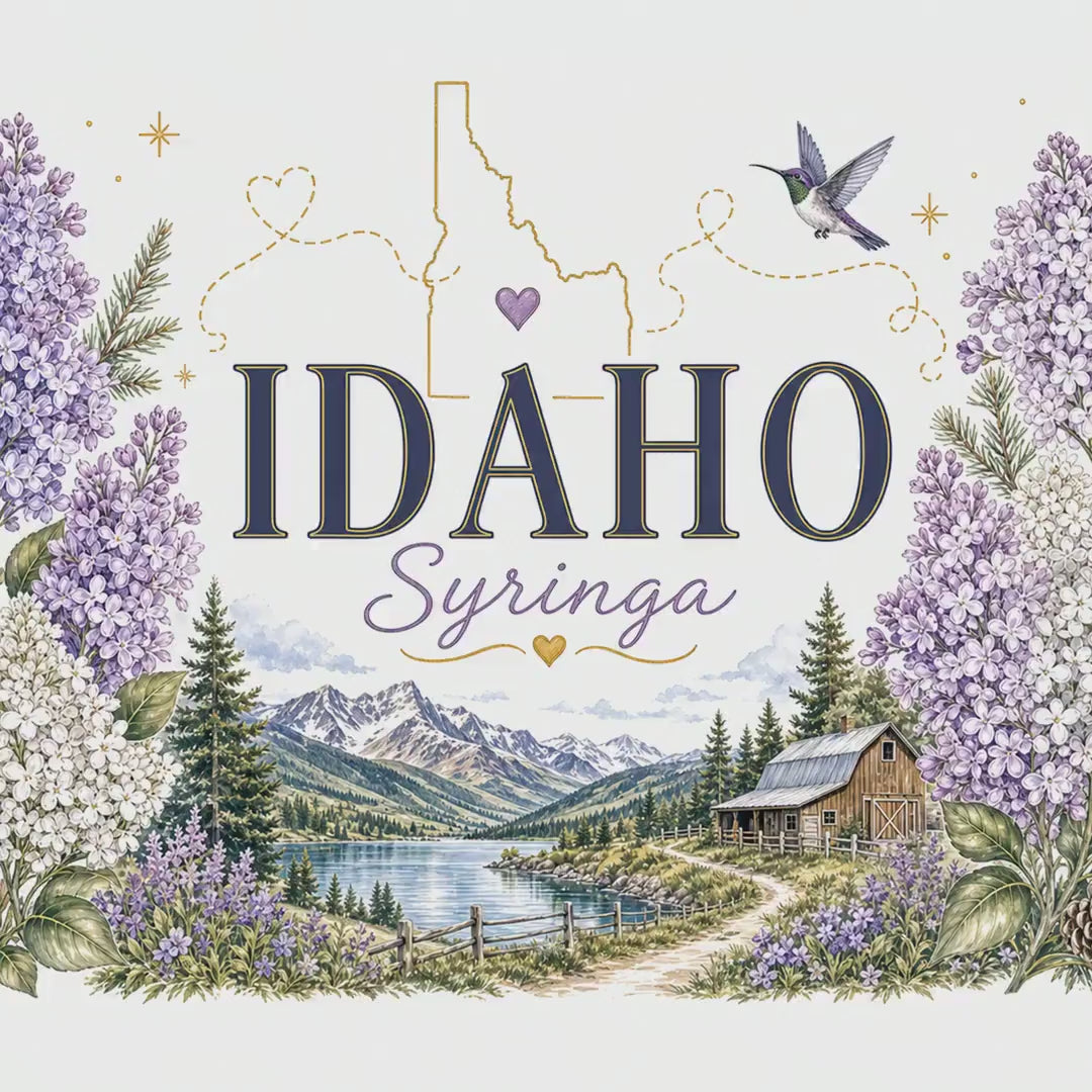 Idaho State Flower 20oz Tumbler | Syringa Botanical State Flower Gift | Insulated Stainless Steel Travel Cup video