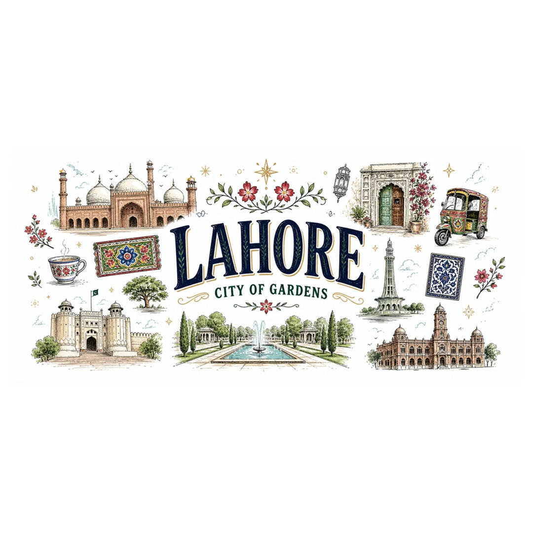 Lahore Coffee Mug | Pakistan Souvenir Travel Gift | Accent Color Ceramic 11oz 15oz video