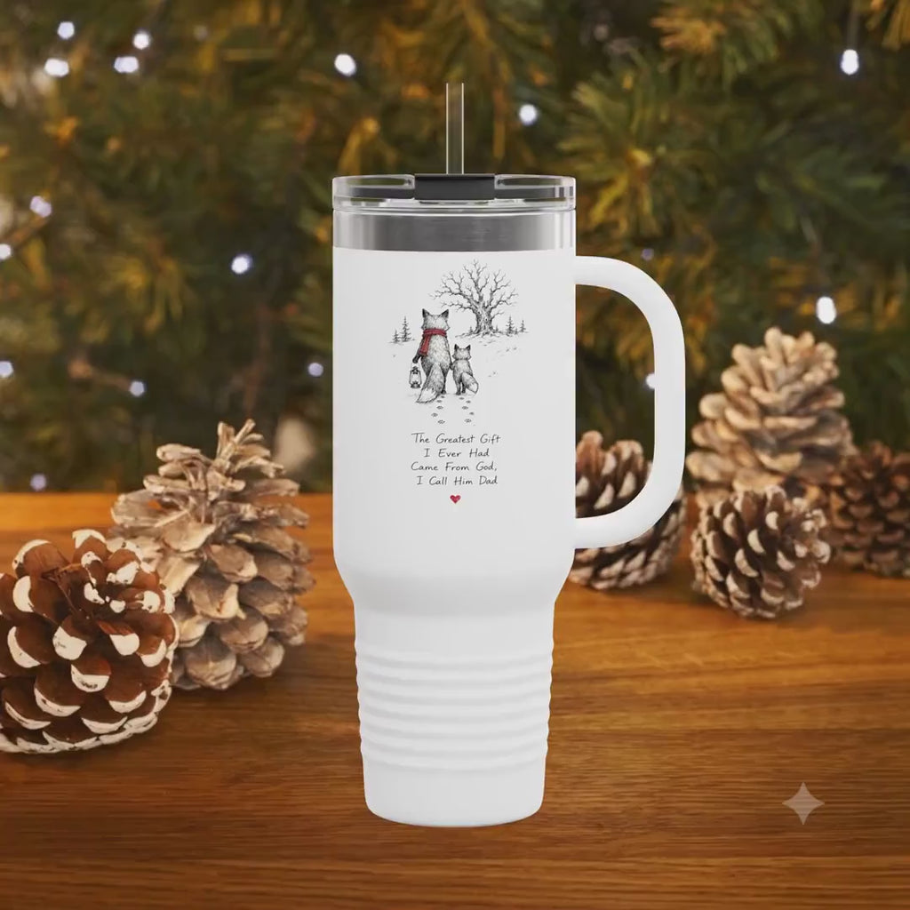 Clever Fox Dad 40oz Tumbler | Father's Day Gift | Insulated Stainless Steel Travel Mug for Dad video