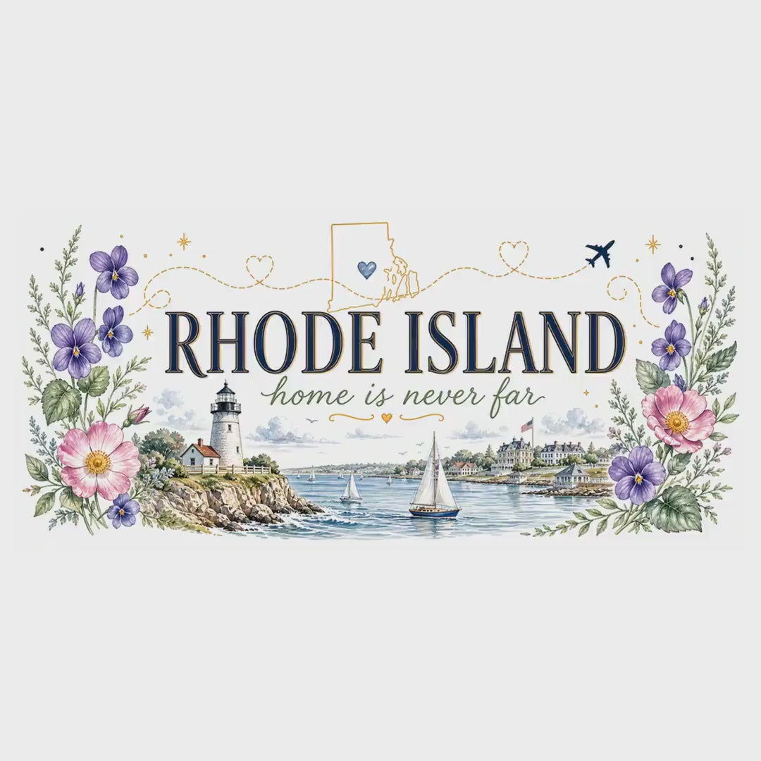 Rhode Island State Map Mug | Botanical Seaside Accent Cup (11oz or 15oz) video
