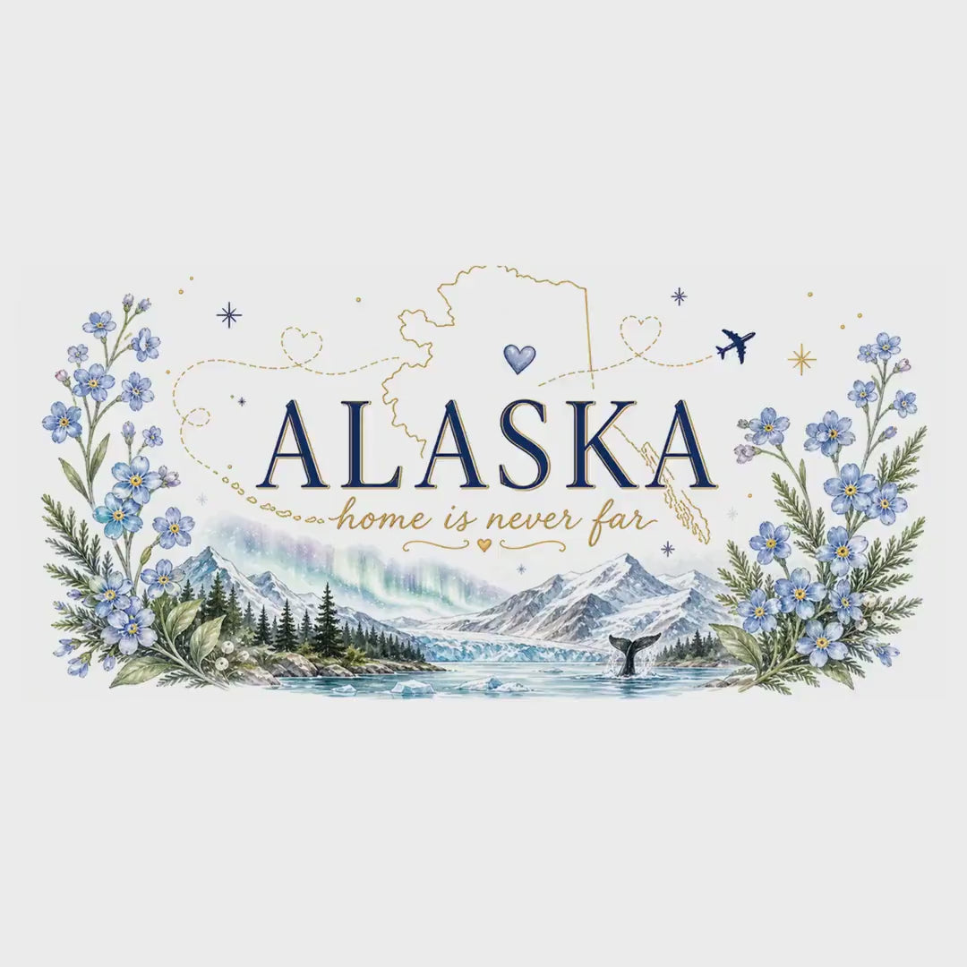 Alaska State Map Mug | Northern Lights, Mountains, Glaciers | Moving Away Gift video