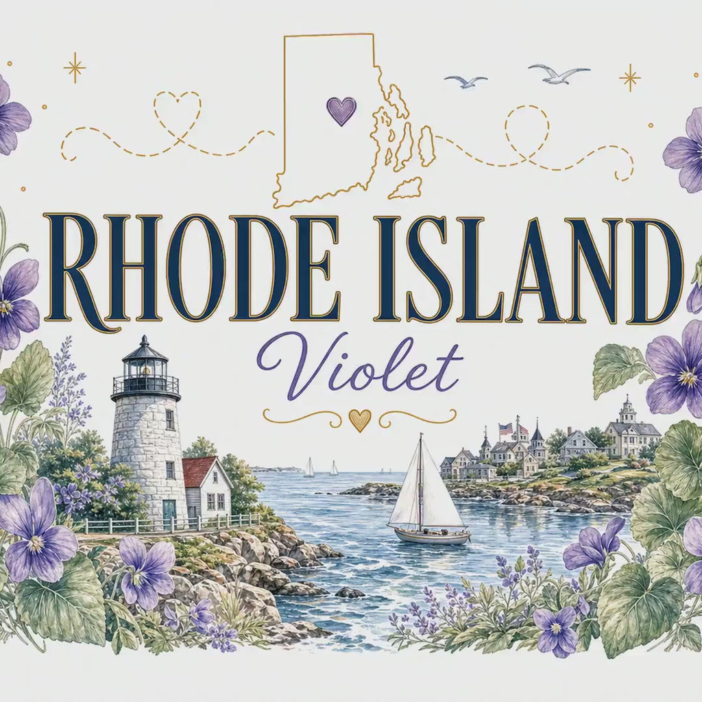 Rhode Island State Flower 20oz Tumbler | Violet Botanical State Flower Gift | Insulated Stainless Steel Travel Cup video