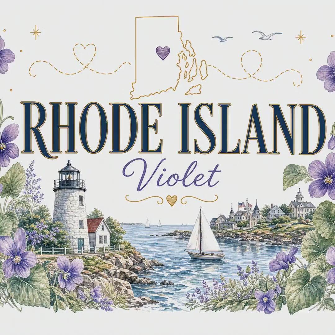 Rhode Island State Flower 20oz Tumbler | Violet Botanical State Flower Gift | Insulated Stainless Steel Travel Cup video