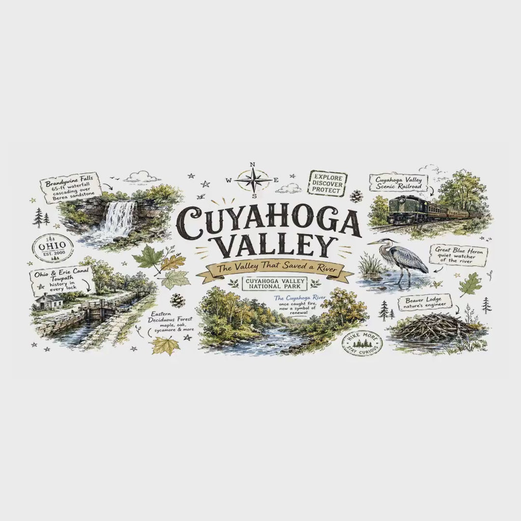 Cuyahoga Valley National Park Mug | Brandywine Falls Ohio River Ceramic (11oz/15oz) video