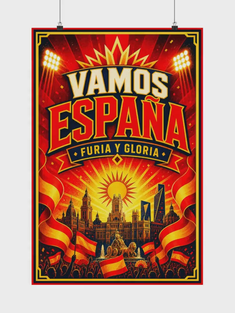 Spain World Cup Poster | Rally Fan Art Print | 2026 Soccer Wall Decor video