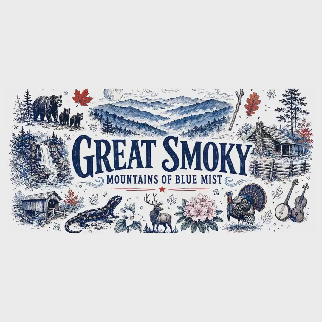Great Smoky Mountains Coffee Mug | National Park Hiking Gift | Accent Color Ceramic 11oz 15oz video