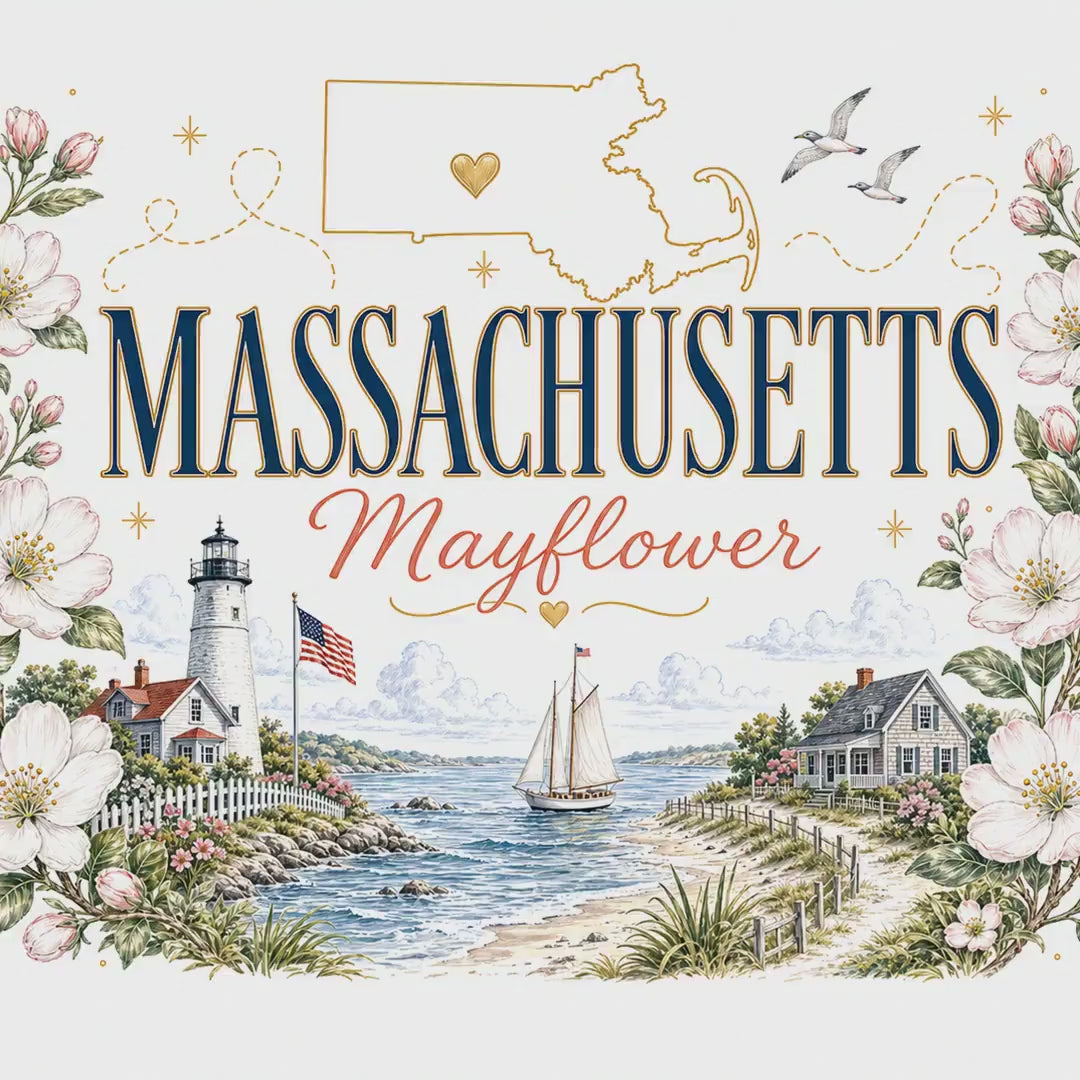 Massachusetts State Flower 20oz Tumbler | Mayflower Botanical State Flower Gift | Insulated Stainless Steel Travel Cup video