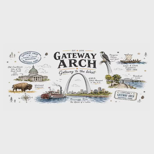 Gateway Arch National Park Coffee Mug | Missouri St. Louis Landmark Gift | Accent Color Ceramic 11oz 15oz video