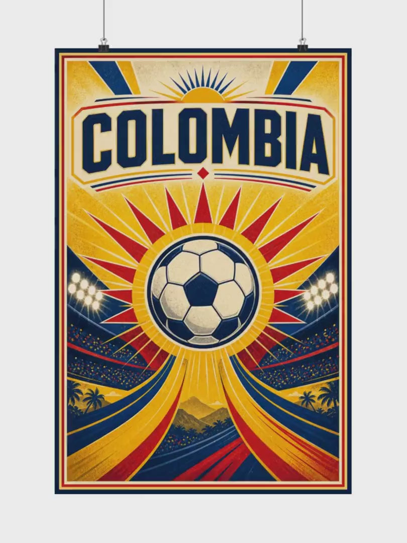 Colombia Soccer Fan Art Poster | Matte Vertical Poster | World Cup 2026 Wall Decor video