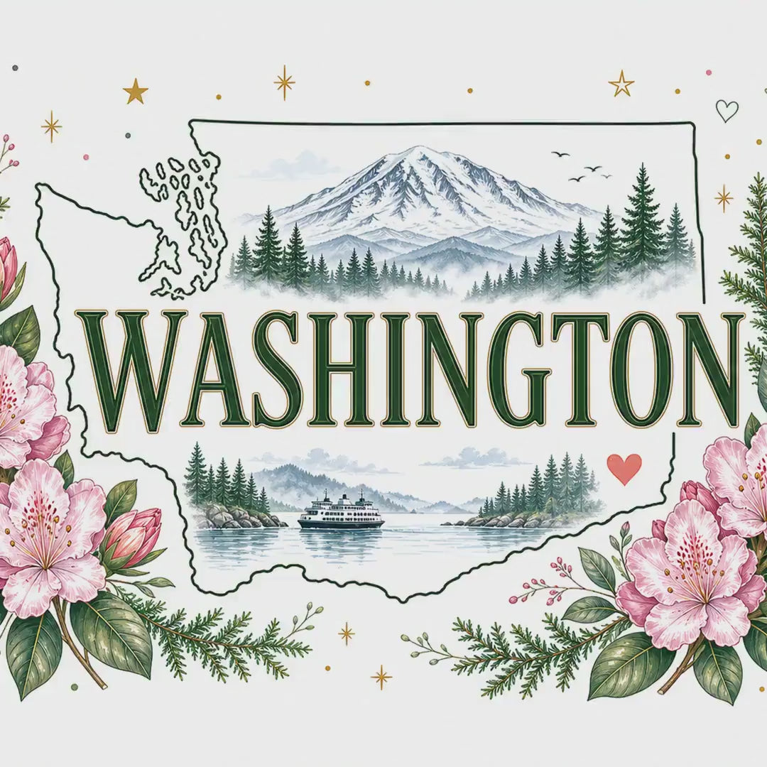 Washington State Flower 20oz Tumbler | Washington Botanical Gift | Insulated Stainless Steel Travel Cup video