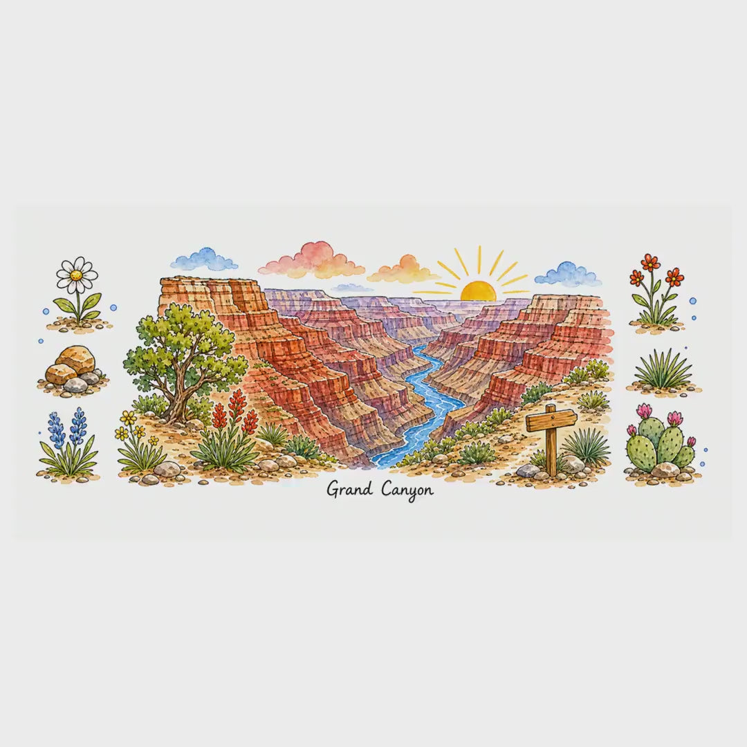 Grand Canyon National Park Mug | US Travel Souvenir Accent Coffee Mug | 11oz 15oz Ceramic Cup video